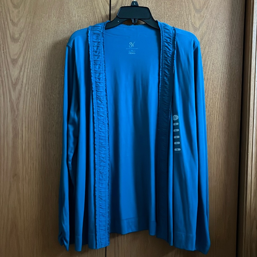 Turquoise wrap cardigan